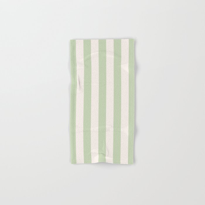 Pastel Green Vertical Stripes Bath Towel Gallery Image 1
