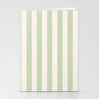 Pastel Green Vertical Stripes Stationery Card Gallery Image 2