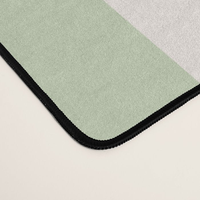Pastel Green Vertical Stripes Desk Mat Gallery Image 4