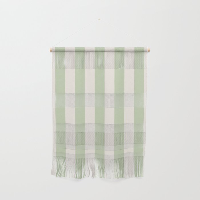 Pastel Green Vertical Stripes Wall Hanging Gallery Image 1