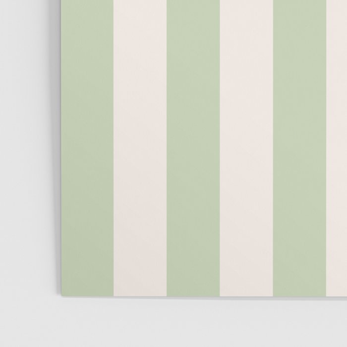 Pastel Green Vertical Stripes Poster Gallery Image 3