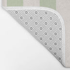 Pastel Green Vertical Stripes Bath Mat Gallery Image 2