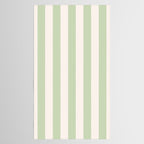 Pastel Green Vertical Stripes Tablecloth Gallery Image 2