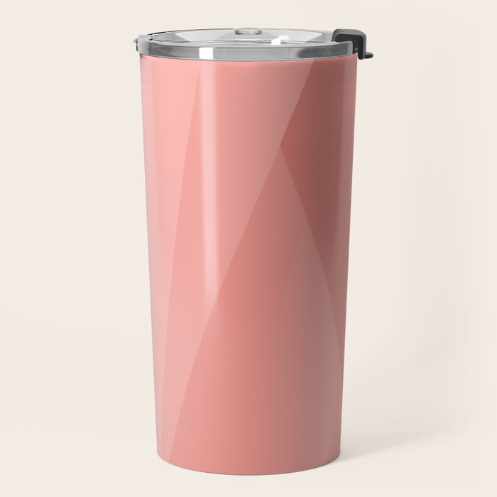 Geometric Triangles VII Pink and Green Travel Mug Gallery Image 2
