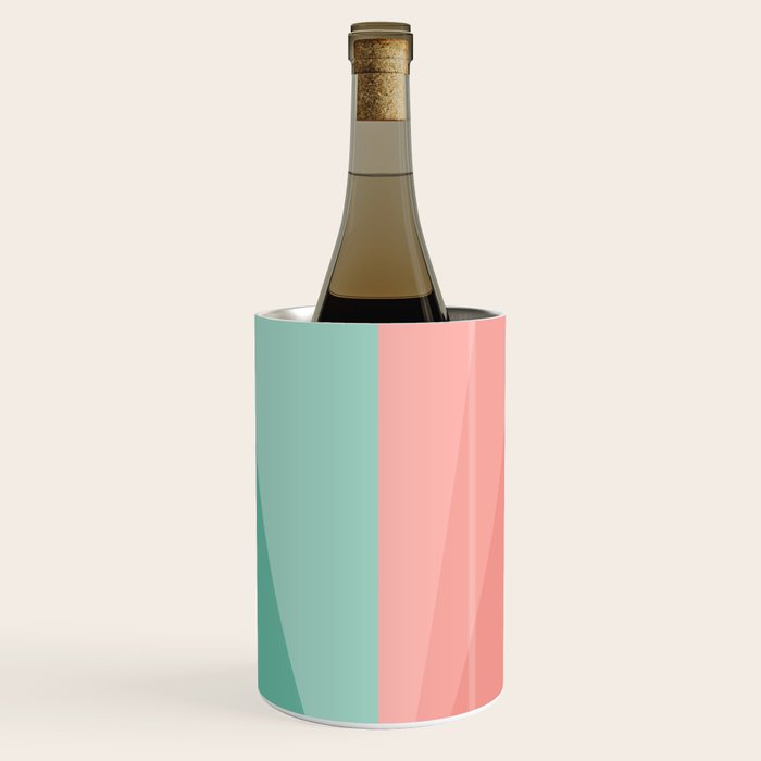 Geometric Triangles VII Pink and Green Wine Chiller Gallery Image 1