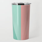 Geometric Triangles VII Pink and Green Travel Mug Gallery Image 1
