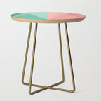 Geometric Triangles VII Pink and Green Side Table Gallery Image 1