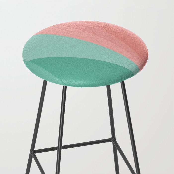 Geometric Triangles VII Pink and Green Stool Gallery Image 2