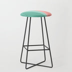 Geometric Triangles VII Pink and Green Stool Gallery Image 1
