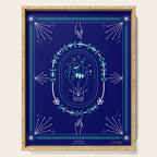 She Believed - Navy & Turquoise Palette Serving Tray Gallery Image 1