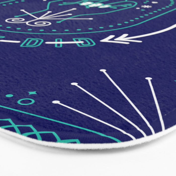 She Believed - Navy & Turquoise Palette Bath Mat Gallery Image 3