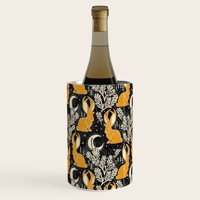 Jackalope - black & marigold  Wine Chiller Gallery Image 1