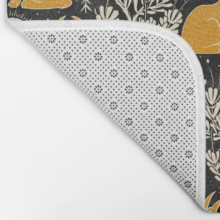 Jackalope - black & marigold  Bath Mat Gallery Image 2