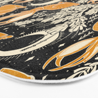 Jackalope - black & marigold  Bath Mat Gallery Image 3