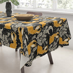 Jackalope - black & marigold  Tablecloth Gallery Image 3
