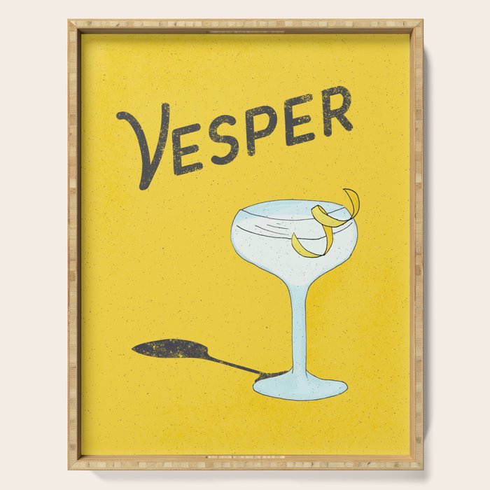 Vesper Martini with a Twist Serving Tray