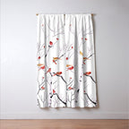 Birch Trees and Cardinal 2  Window Curtain Gallery Image 3