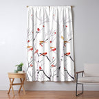 Birch Trees and Cardinal 2  Window Curtain Gallery Image 5