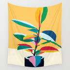 Colorful Ficus 4 Wall Tapestry Gallery Image 4