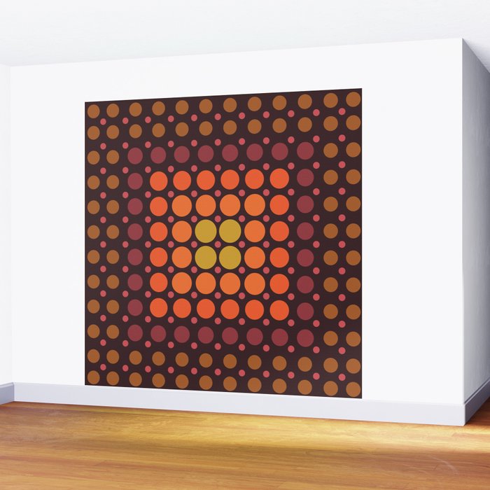 Dotted Retro Gradient - Hazel Wall Mural Gallery Image 2