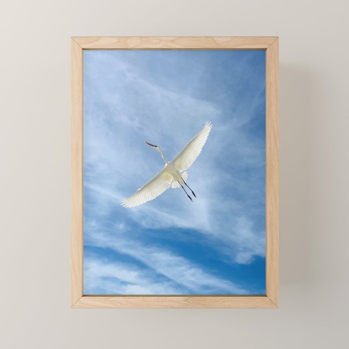 Gabriel # Great White Heron Mini Art Print Gallery Image 1