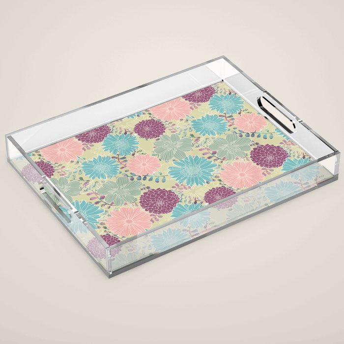 September Blooms Acrylic Tray Gallery Image 1