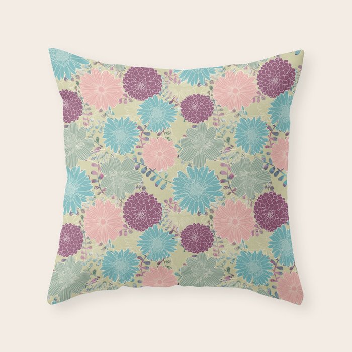 September Blooms Throw Pillow Gallery Image 1