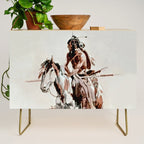 âPowderfaceâ Western Art by Charles M Russell Credenza Gallery Image 1