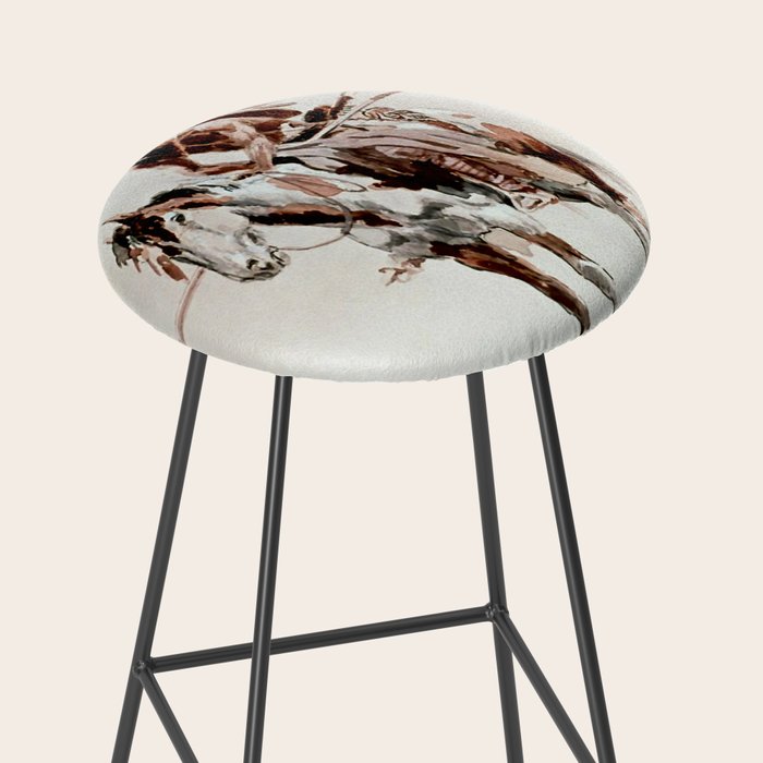 âPowderfaceâ Western Art by Charles M Russell Stool Gallery Image 2