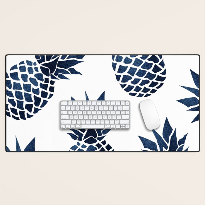 Pineapple Blue Denim Desk Mat Gallery Image 1
