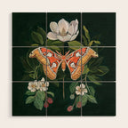 Atlas Moth Magnolia Wood Wall Art Gallery Image 1