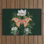 Atlas Moth Magnolia Outdoor Rug Gallery Image 1