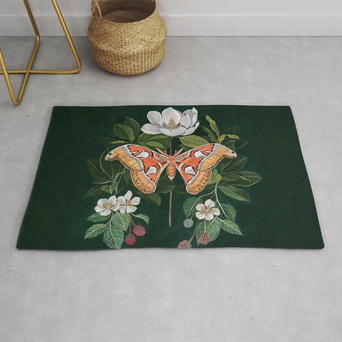 Atlas Moth Magnolia Rug Gallery Image 1