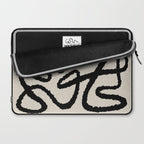 Line art abstract black 1 Laptop Sleeve Gallery Image 2