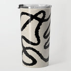 Line art abstract black 1 Travel Mug Gallery Image 3