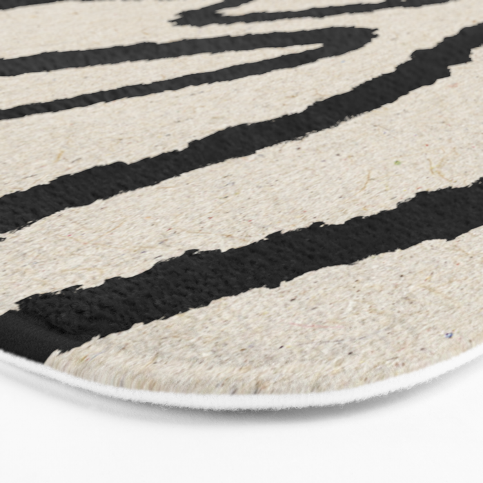 Line art abstract black 1 Bath Mat Gallery Image 3