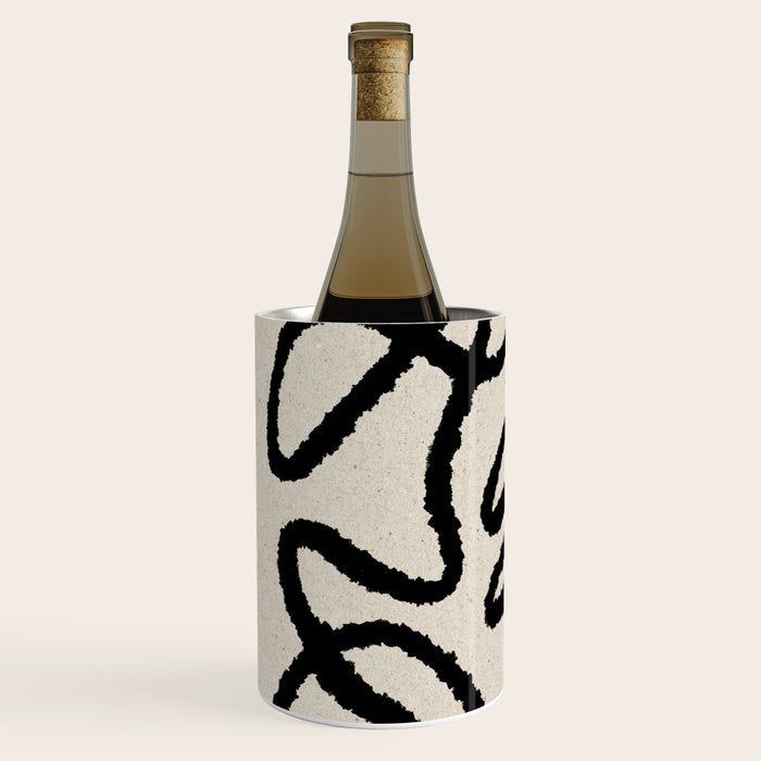 Line art abstract black 1 Wine Chiller Gallery Image 2