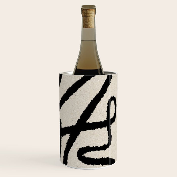 Line art abstract black 1 Wine Chiller Gallery Image 3