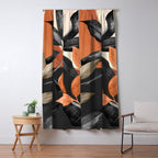Abstract Art Tropical Leaves 161 Window Curtain Gallery Image 5
