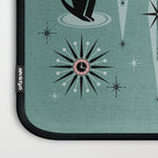 Mid Century Cats and Clocks -Spearmint Custom©studioxtine Laptop Sleeve Gallery Image 3