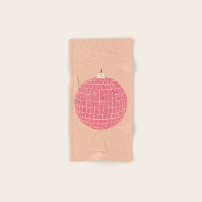 Disco Ball in Pink Bath Towel Gallery Image 1