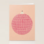 Disco Ball in Pink Stationery Card Gallery Image 2