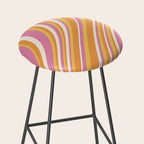 Wavy Stripes XXV - Pink Orange Yellow Stool Gallery Image 2
