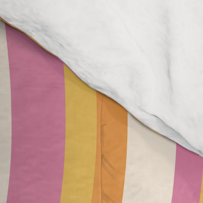Wavy Stripes XXV - Pink Orange Yellow Comforter Gallery Image 4