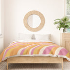 Wavy Stripes XXV - Pink Orange Yellow Duvet Cover Gallery Image 3