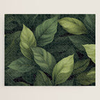 Lush Green Leaf Serenity Calm Garden Vibes Jigsaw Puzzle Gallery Image 1