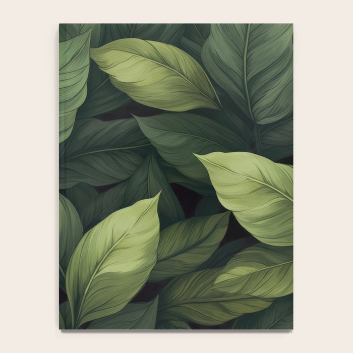 Lush Green Leaf Serenity Calm Garden Vibes Notebook Gallery Image 4