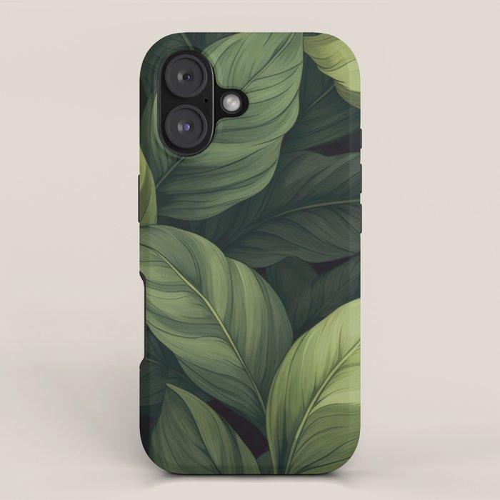 Lush Green Leaf Serenity Calm Garden Vibes iPhone Case Gallery Image 1