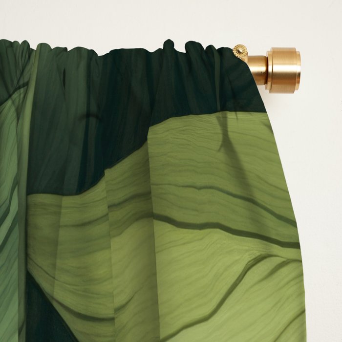 Lush Green Leaf Serenity Calm Garden Vibes Window Curtain Gallery Image 2