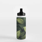 Lush Green Leaf Serenity Calm Garden Vibes Water Bottle Gallery Image 2